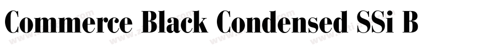 Commerce Black Condensed SSi Bold Condensed字体转换